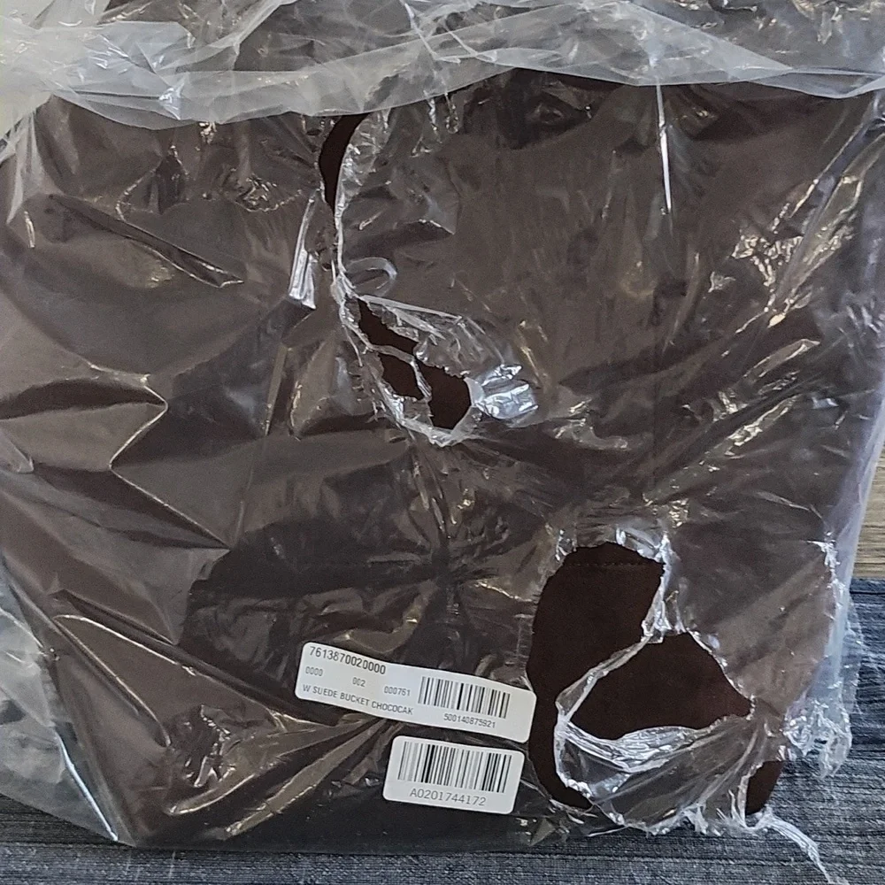 GAP Brown Vegan Suede Bucket Bag.